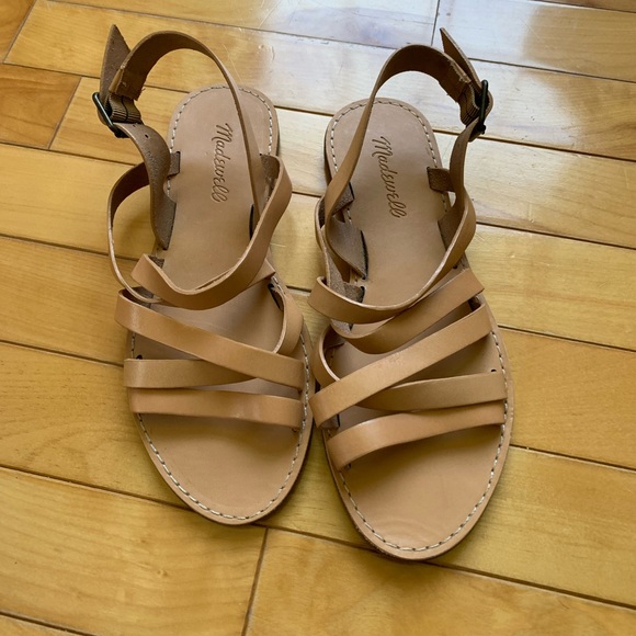 Madewell Light Tan Leather Sandals Size 6.5 - Picture 2 of 8